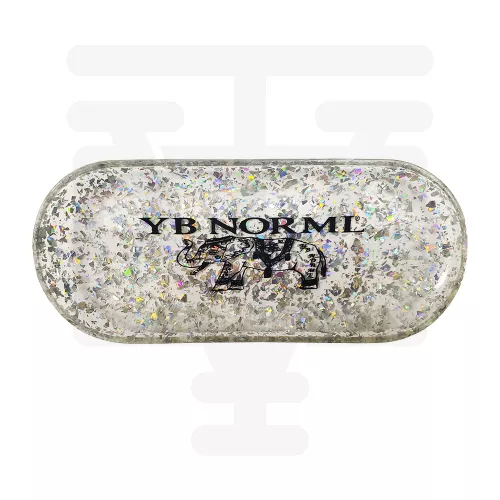 YB Norml - Crushed Diamonds Rolling Tray Oval Lucite
