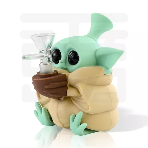 Baby Yoda silicone water pipe with bowl H203-1