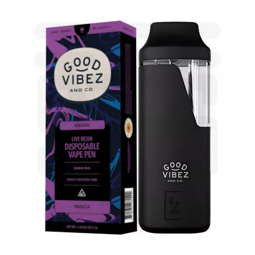 Good Vibez - D8 + HHC + THC-P Disposable Pen 2G - Grape Indica