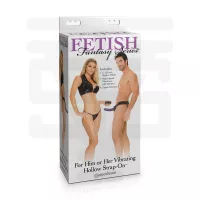 Fetish Fantasy Series - for Him or Her Vibrating Hollow Strap-On - Purple