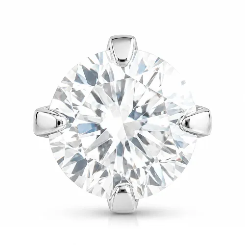 Titanium Internally Threaded Dermal Anchor Big Hole With Prong Set Round Jeweled Attachment