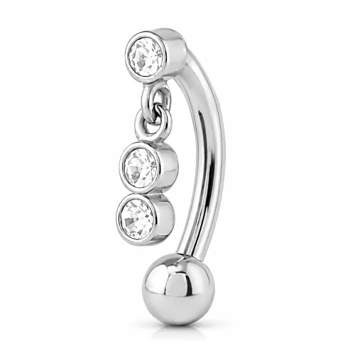 Surgical Steel Jeweled Fancy Curved Micro Barbell