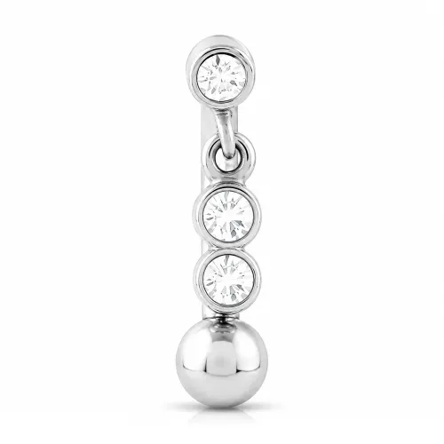 Surgical Steel Jeweled Fancy Curved Micro Barbell