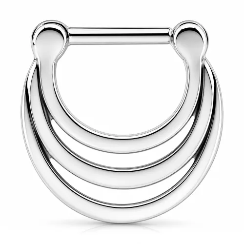 Surgical Steel Hinged Septum Clicker T113 - Length 8mm