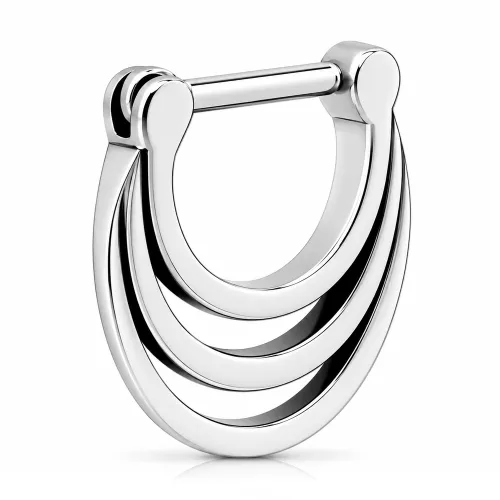 Surgical Steel Hinged Septum Clicker T113 - Length 8mm