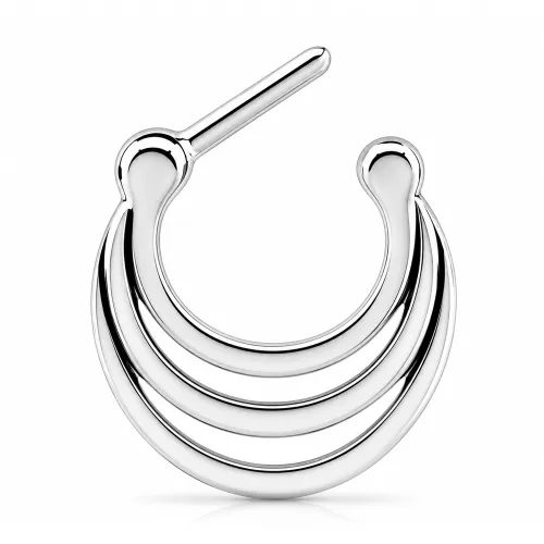 Surgical Steel Hinged Septum Clicker T113 - Length 8mm