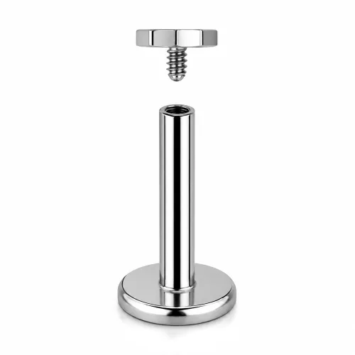 Sterilized Titanium - High Polish 3mm Star Labret Internally Threaded - Length 8mm
