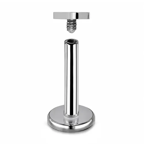 Sterilized Titanium - High Polish Moon Labret Internally Threaded - Length 8mm