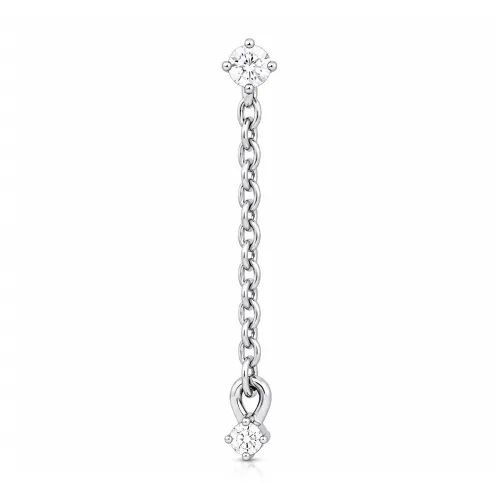 Surgical Steel Internally Threaded Jeweled Micro Labret J184
