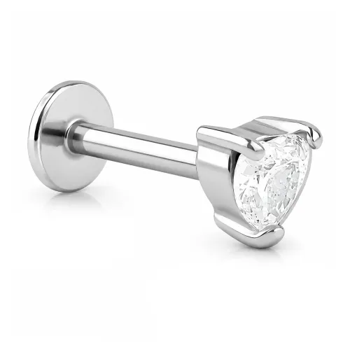 Surgical Steel Internally Threaded Jeweled Micro Labret J140 - Gauge 1.2mm (16G) - Length 8mm (5/16″)