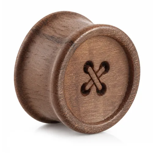 Organic Wooden Plug Teak Ridged - Gauge 10mm (00G)