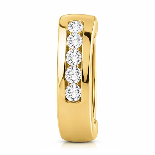 Gold PVD Coated Surgical Steel Jeweled Rook Clicker - 3mm Center And 2mm Stones