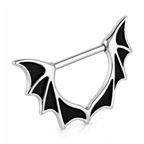 Surgical Steel Nipple Clicker - Bat Wings - Length 12mm (1/2″)
