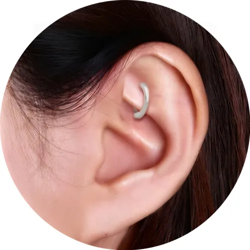 Surgical Steel Rook Clicker - Plain Smooth - Length 8mm
