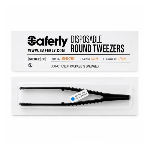 Saferly - Sterilized Round Tweezers