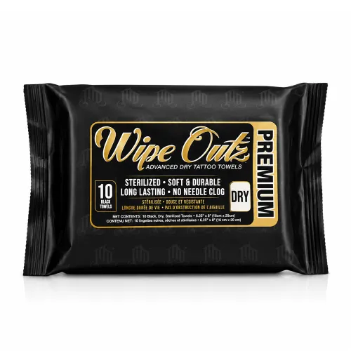 Wipe Outz - Premium Black Tattoo Towels - Single