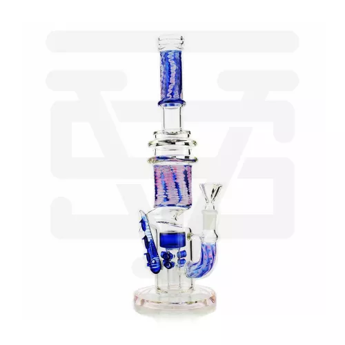 14” Shooter Zong with Multi Perk Chamber Double Glass Water Pipe