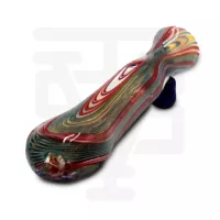 3.5” - Glass - Chillum - Multicolor Swirl w/ Glass Bead