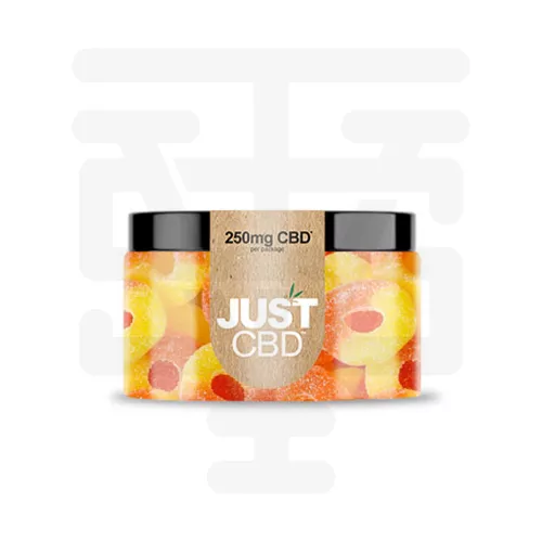 Just CBD - 4oz Gummy Peach Rings 250mg