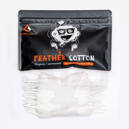 Geekvape - Squares of Feathers Organic Cotton (20pcs)
