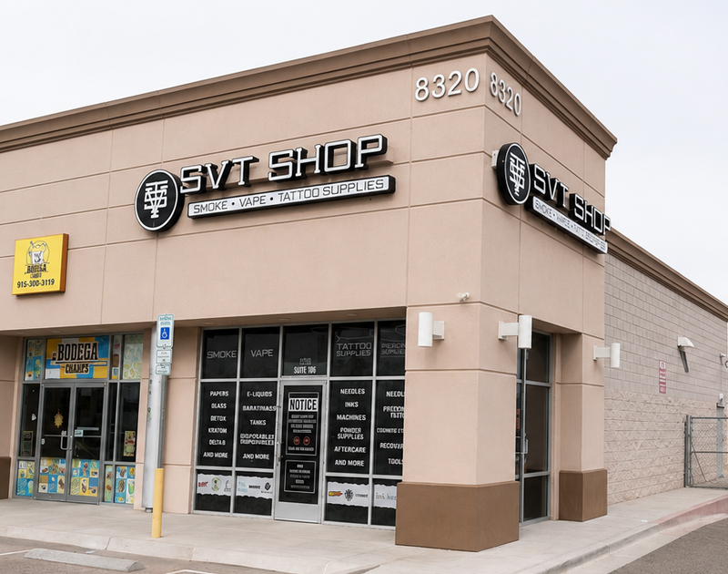 SVT Shop Dyer storefront on Dyer Street in El Paso