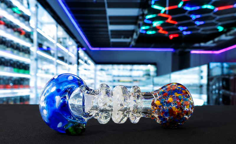 Hand pipes displayed inside an SVT Shop in El Paso
