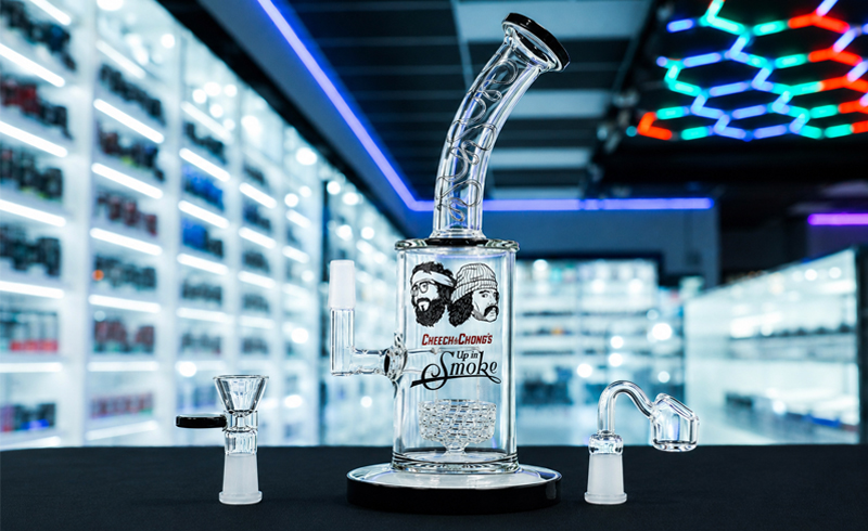 Glass water pipe displayed inside an SVT Shop in El Paso