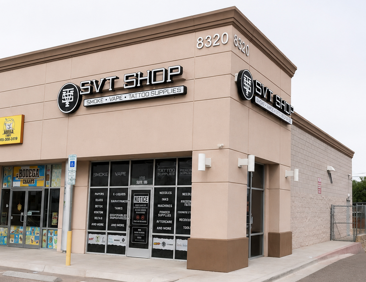 SVT Shop storefront in El Paso, Texas