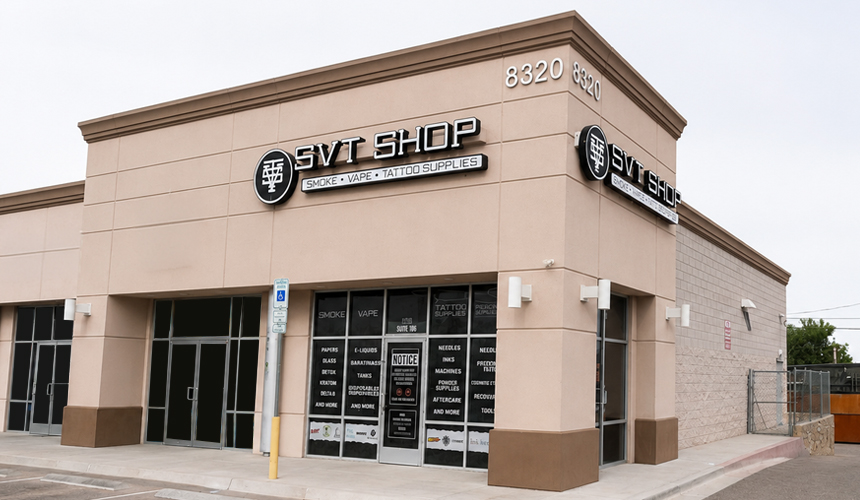 SVT Shop Dyer storefront in El Paso, Texas