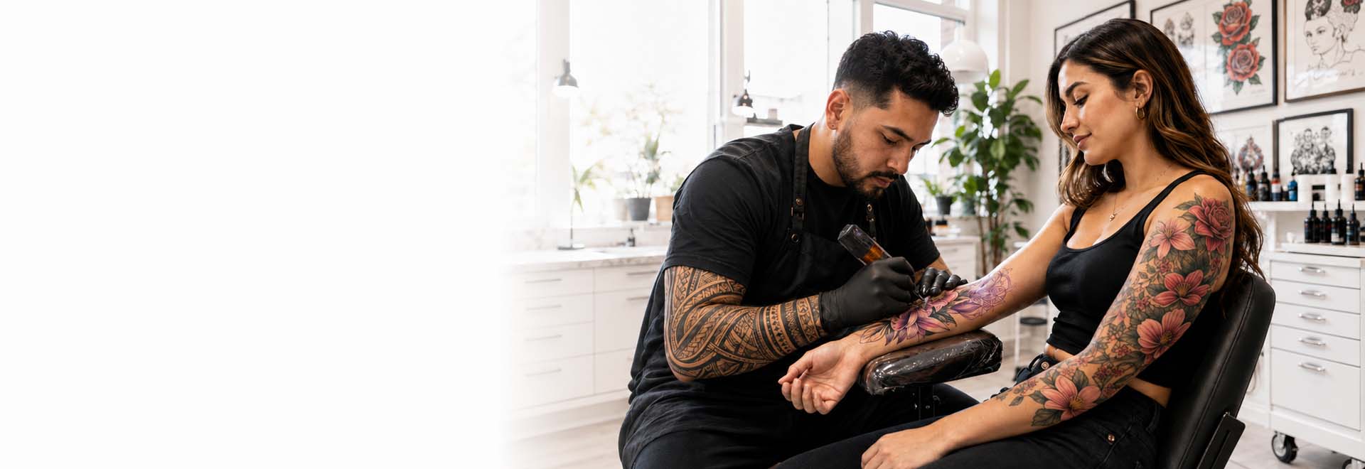 Tattoo artist working at SVT Shop