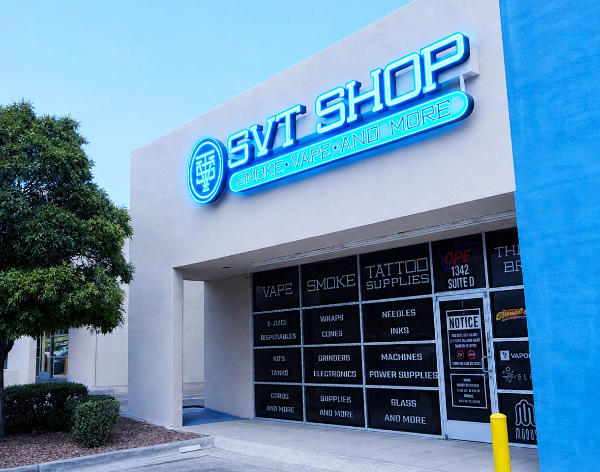 SVT Shop Zaragoza storefront on Zaragoza Road in El Paso, Texas